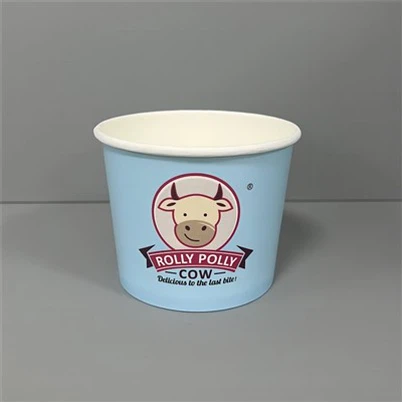 Bol en papier de crème glacée double PE