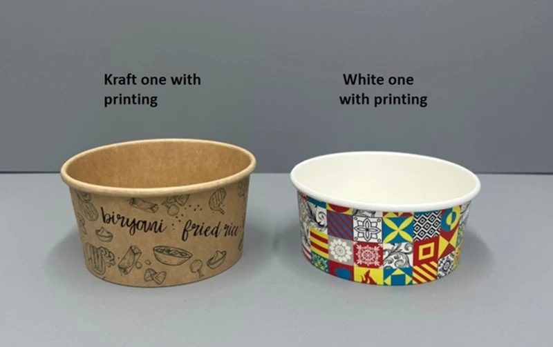 Printing on kraft and white Printing on kraft and white