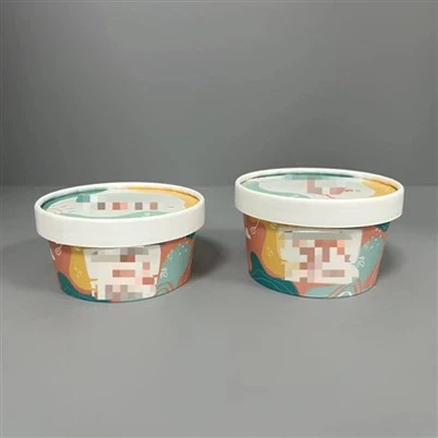 Tasse à crème glacée 6 oz avec couvercle