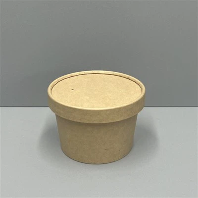 Récipients alimentaires en papier kraft de 8 oz pour la soupe chaude